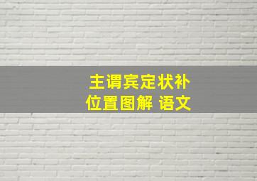 主谓宾定状补位置图解 语文